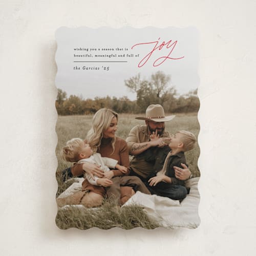 This is a stocking photo christmas cards with standard by Creo Study called from the heart printing on recycled smooth signature in standard