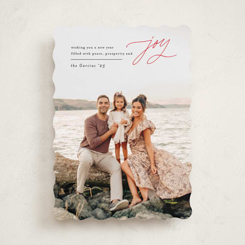 This is a stocking photo christmas cards with standard by Creo Study called from the heart printing on recycled smooth signature in standard