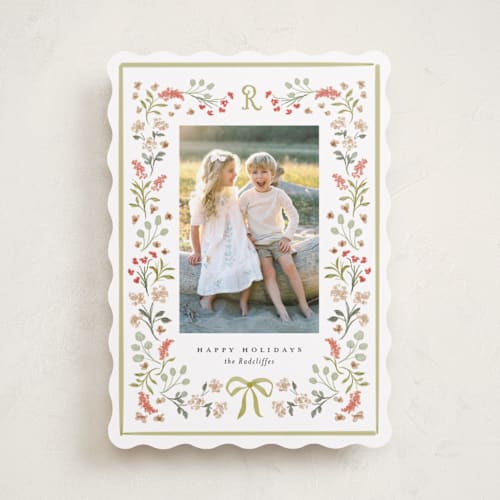 This is a sage photo christmas cards with standard by Melanie Kosuge called lafayette printing on recycled smooth signature in standard