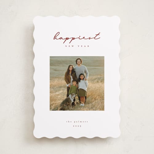 This is a mulled wine photo christmas cards with standard by Olivia Raufman called simply peace printing on recycled smooth signature in standard