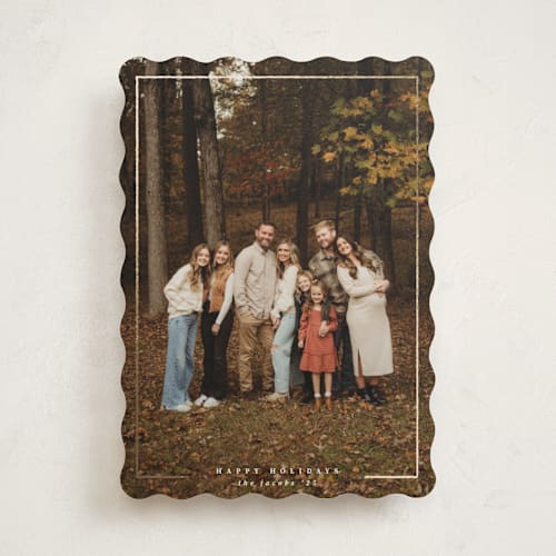 This is a pudding foil pressed holiday cards with foil pressed by Adelyn T. called thin marker printing on recycled smooth signature in standard