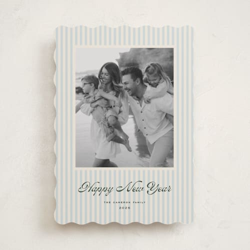 This is a mint new year photo cards with standard by Wildfield Paper Co called newport printing on recycled smooth signature in standard