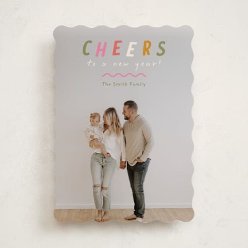 This is a gumdrop new year photo cards with standard by Oscar and Emma - Karly Depew called vibrant printing on recycled smooth signature in standard