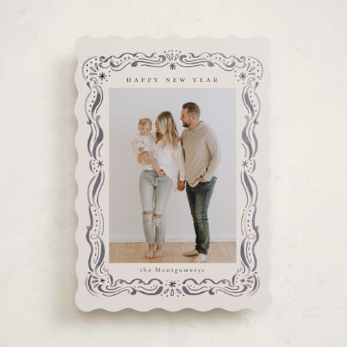 This is a ink new year photo cards with standard by Petra Kern called swirled printing on recycled smooth signature in standard