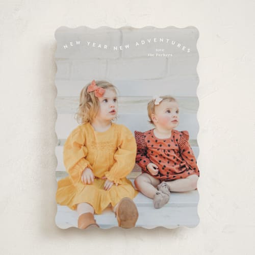 This is a icicle new year photo cards with standard by Benita Crandall called wiggly printing on recycled smooth signature in standard