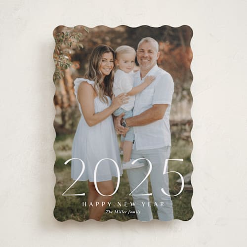 This is a snow new year photo cards with standard by Yaling Hou Suzuki called chapter 2025 printing on recycled smooth signature in standard