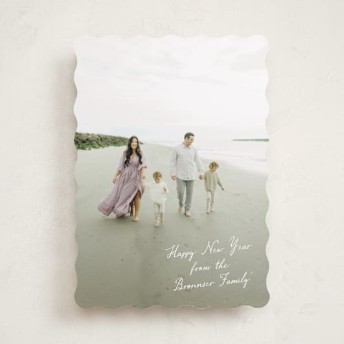 This is a porcelain new year photo cards with standard by Pixel and Hank called noted printing on recycled smooth signature in standard