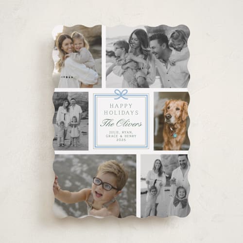 This is a frost holiday photo cards with standard by Alston Foster called the best gifts printing on recycled smooth signature in standard