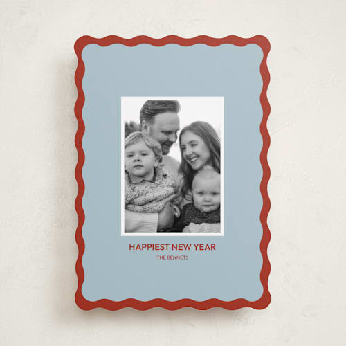This is a dream holiday photo cards with standard by Helena Vitto called color wave printing on recycled smooth signature in standard