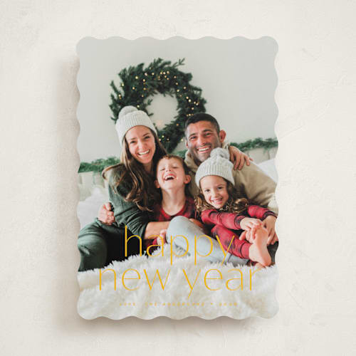 This is a lemon holiday photo cards with standard by MC Designs called twinkle printing on recycled smooth signature in standard