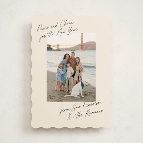 This is a eggnog holiday photo cards with standard by Creo Study called written it printing on recycled smooth signature in standard