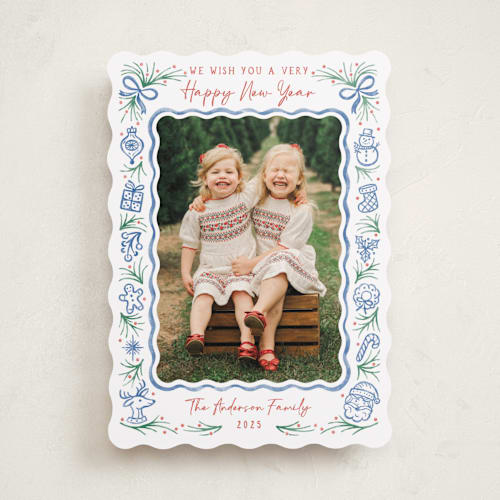This is a frost holiday photo cards with standard by Paper Sun Studio called christmas wish printing on recycled smooth signature in standard