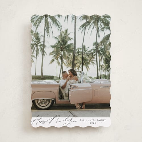 This is a snow holiday photo cards with standard by Nicoletta Savod called glamour printing on recycled smooth signature in standard