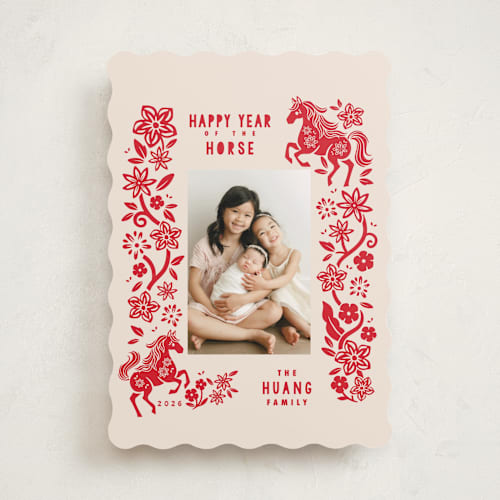 This is a nian gao chinese new year cards with standard by Vivian Yiwing called year of horse printing on recycled smooth signature in standard