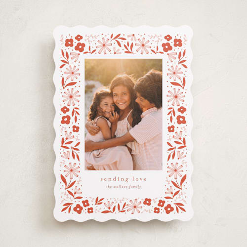 This is a poppy valentines day with standard by Laura Hankins called flora frame printing on recycled smooth signature in standard