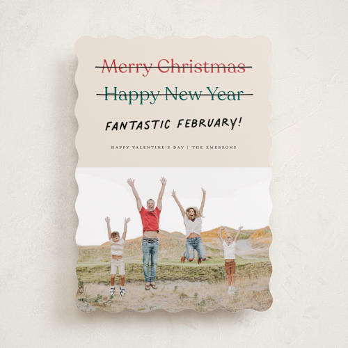 This is a ecru valentines day with standard by Erica Krystek called fantastic february printing on recycled smooth signature in standard