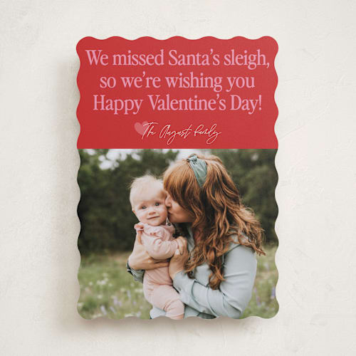 This is a apple valentines day with standard by Jackie Crawford called missed the sleigh printing on recycled smooth signature in standard