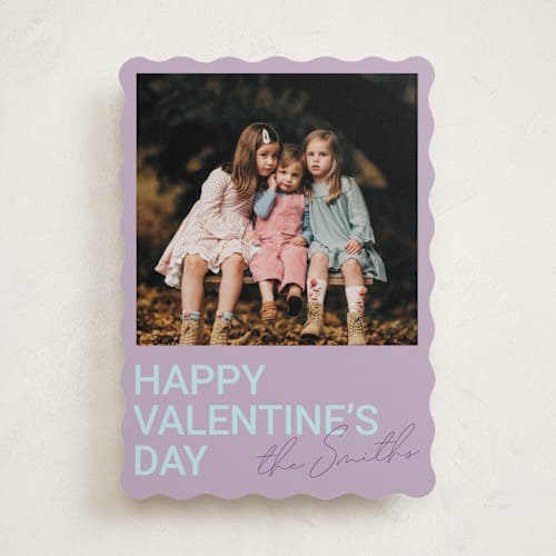 This is a lilac valentines day with standard by Cass Loh called valentine wishes printing on recycled smooth signature in standard