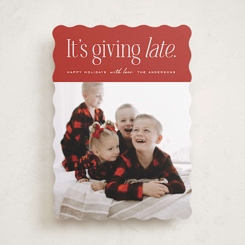 This is a scarlet valentines day with standard by Heather Schertzer called it's giving printing on recycled smooth signature in standard