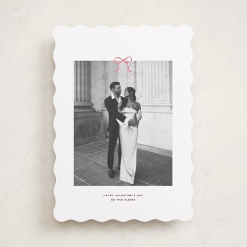 This is a petal valentines day with standard by Annie Shapiro called sealed with a bow printing on recycled smooth signature in standard