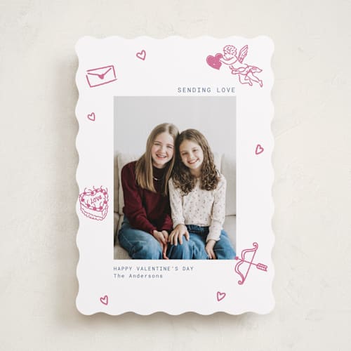 This is a cotton candy valentines day with standard by Cass Loh called doodle frame printing on recycled smooth signature in standard