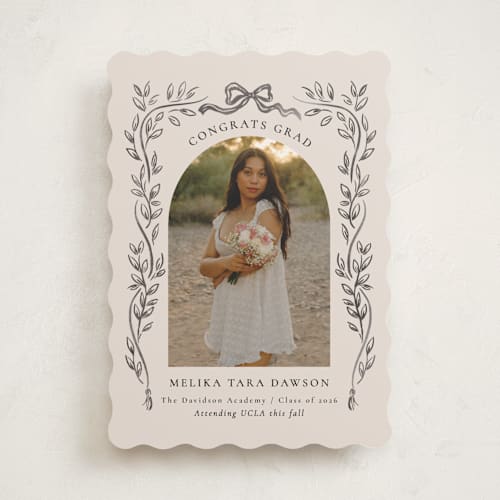 This is a ink graduation announcements with standard by Petra Kern called chic printing on recycled smooth signature in standard