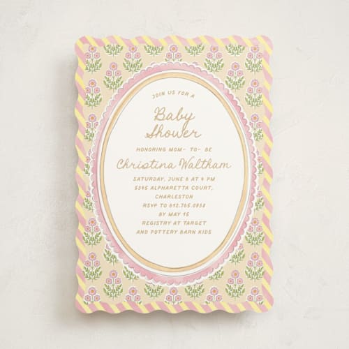 This is a sunshine baby shower invitations with standard by Creo Study called botanical maximalism printing on signature in standard