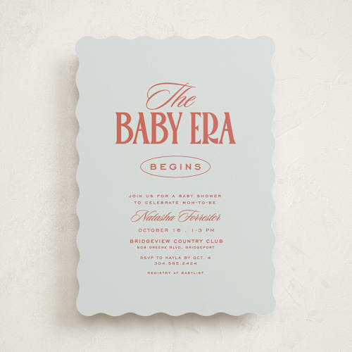This is a seashore baby shower invitations with standard by Lea Delaveris called baby era printing on signature in standard