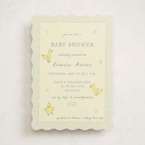 This is a sprout baby shower invitations with standard by Sarah Rosenthal called sweet peeps printing on signature in standard