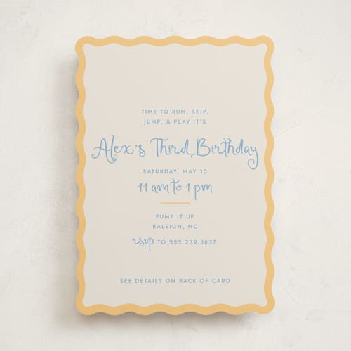 This is a melon kids birthday invitations with standard by Megan Davis called augusta printing on signature in standard