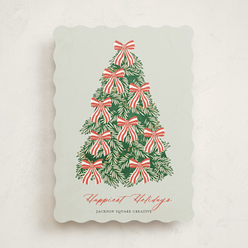 This is a sage business holiday cards with standard by Sherley Ferreira called oh christmas tree printing on signature in standard