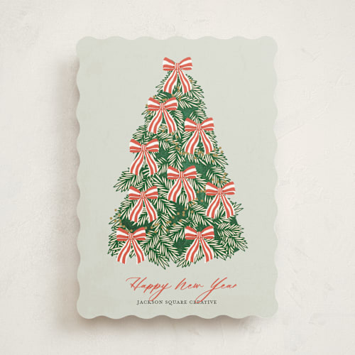 This is a sage business holiday cards with standard by Sherley Ferreira called oh christmas tree printing on signature in standard