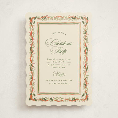 This is a eggnog holiday party invitations with standard by Creo Study called christmassy printing on signature in standard