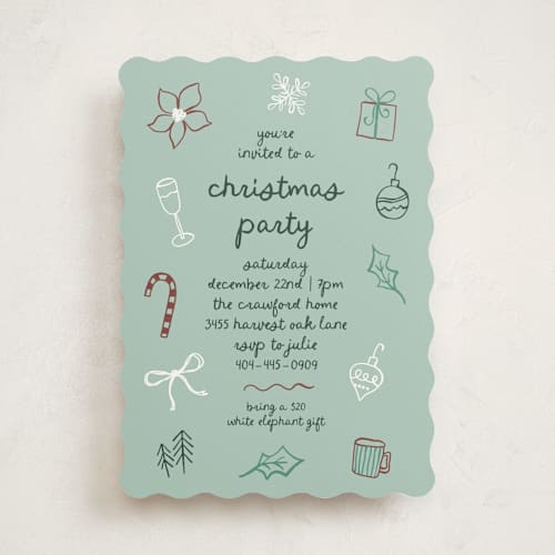 This is a juniper holiday party invitations with standard by Kelly Watkins called simple christmas printing on signature in standard