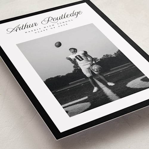 This is a nero graduation announcements with standard by Pati Cascino called silo printing on recycled smooth signature in grand