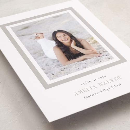 This is a puddle graduation announcements with standard by Sara Hicks Malone called charm printing on recycled smooth signature in grand