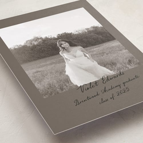 This is a earth graduation announcements with standard by Sara Hicks Malone called scrapbook printing on recycled smooth signature in grand