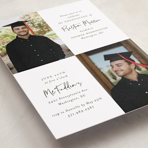 This is a fudge graduation invitations with standard by Mansi Verma called mod duo printing on recycled smooth signature in grand
