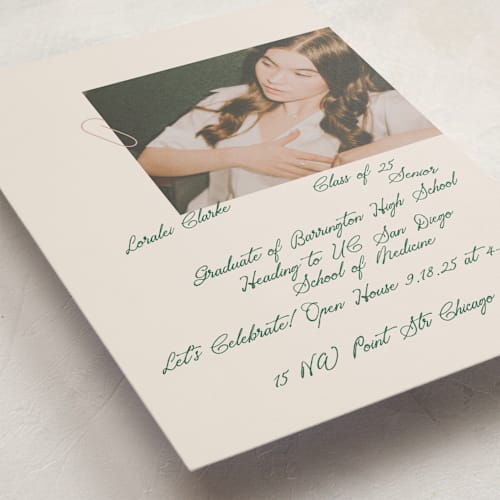 This is a kaitoke graduation invitations with standard by Phrosné Barwood called my finest diary scribble printing on recycled smooth signature in grand