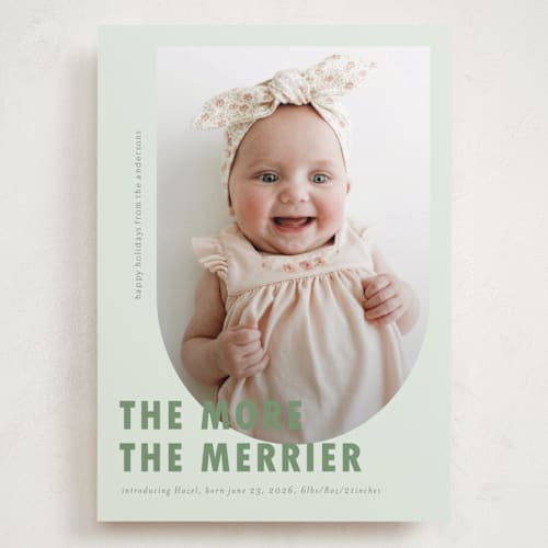 This is a peppermint babys first christmas with standard by Deynaaz Daraei called viola printing on recycled smooth signature in grand