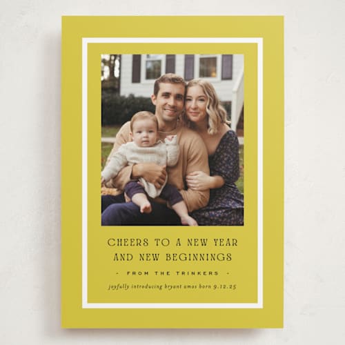 This is a citron babys first christmas with standard by Amy Kross called brighter side printing on recycled smooth signature in grand