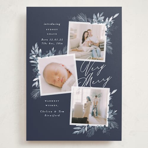 This is a frost babys first christmas with standard by Leah Bisch called very merry printing on recycled smooth signature in grand