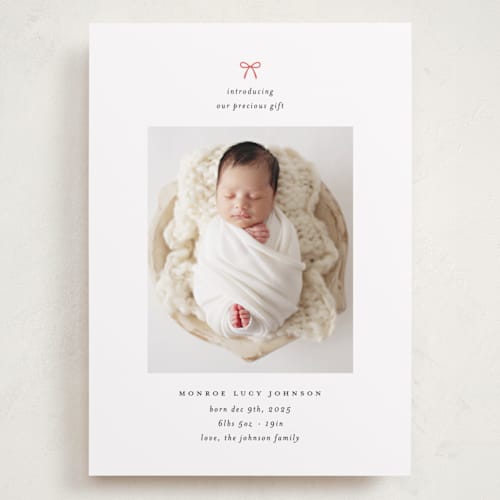 This is a candy cane babys first christmas with standard by Carolyn Nicks called our precious gift printing on recycled smooth signature in grand