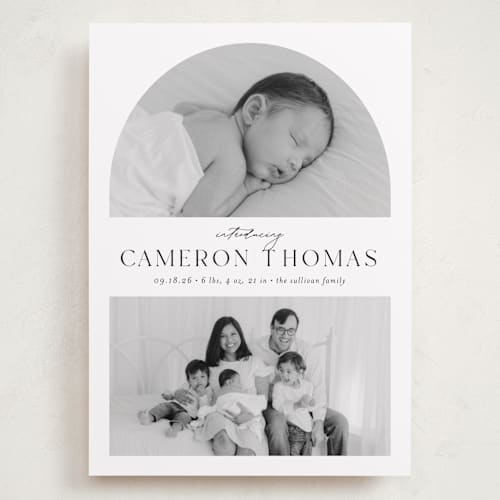 This is a sugar grand birth announcements with standard by Ashley Iwafuchi called simply introducing printing on smooth signature in grand