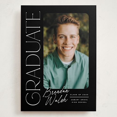 This is a eclipse graduation announcements with standard by Everett Paper Goods called distinguished printing on recycled smooth signature in grand