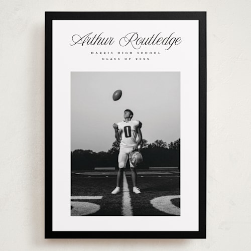 This is a nero graduation announcements with standard by Pati Cascino called silo printing on recycled smooth signature in grand