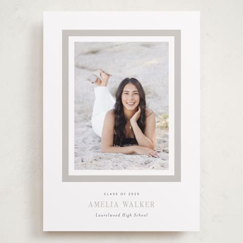 This is a puddle graduation announcements with standard by Sara Hicks Malone called charm printing on recycled smooth signature in grand
