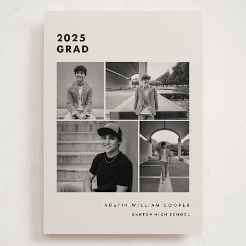 This is a sandstone graduation announcements with standard by Olivia Raufman called fourth quarter printing on recycled smooth signature in grand