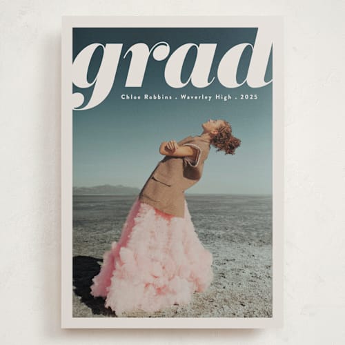 This is a mist graduation announcements with standard by Gwen Bedat called the cover printing on recycled smooth signature in grand