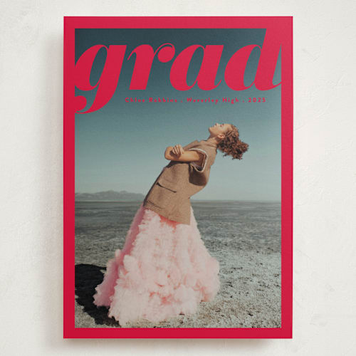 This is a scarlet graduation announcements with standard by Gwen Bedat called the cover printing on recycled smooth signature in grand
